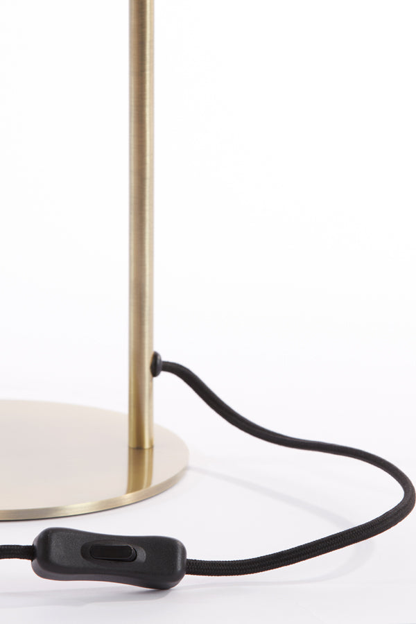 Light &amp; Living - Lampe de table 'Solna' (Bronze Antique et Verre Fumé)