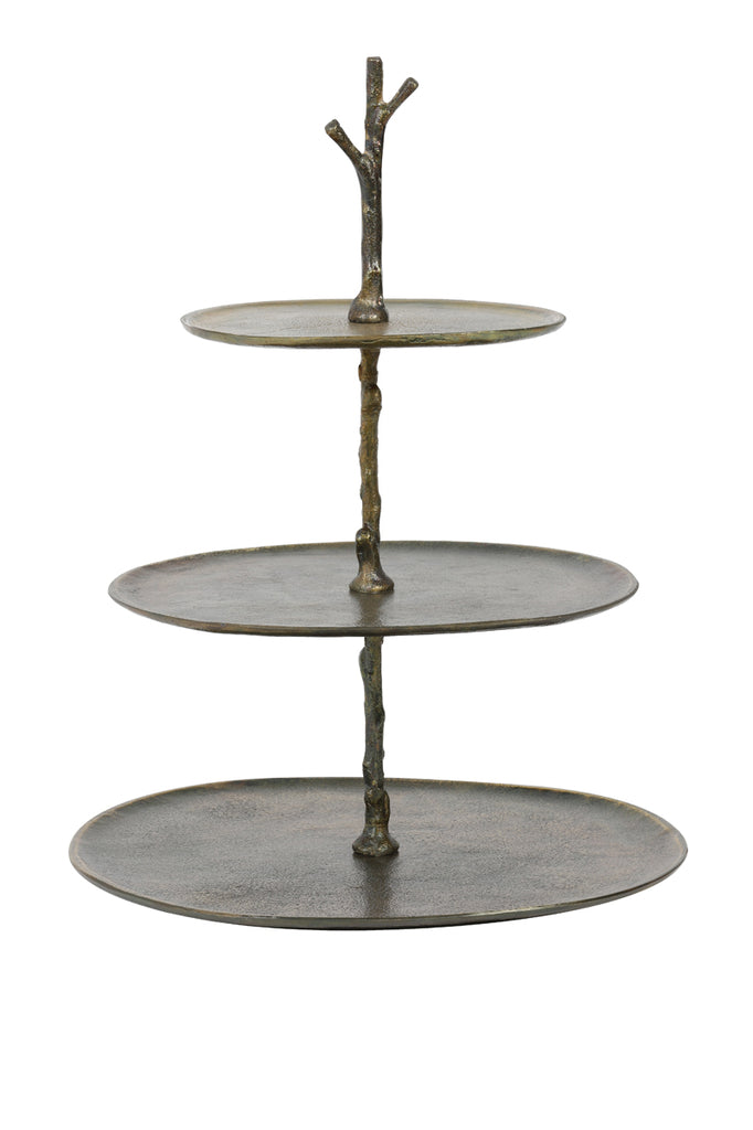 Light &amp; Living - Etagère 'Tresa' (3 étages, 45cm de haut, bronze antique)