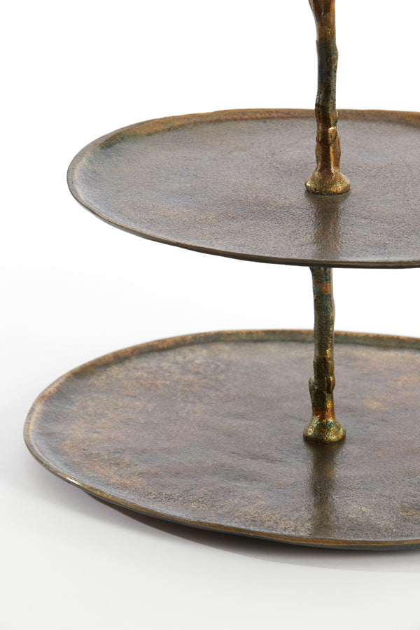 Light &amp; Living - Etagère 'Tresa' (3 étages, 45cm de haut, bronze antique)