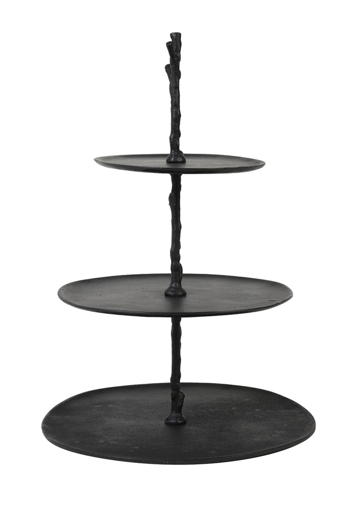 Light &amp; Living - Etagere 'Tresa' (3 Lagen, 45cm hoch, mattschwarz)