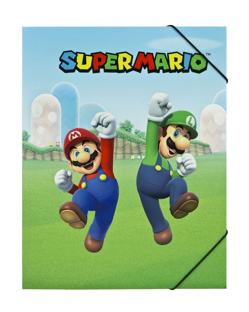 Dossier de rangement Super Mario A4 avec élastique