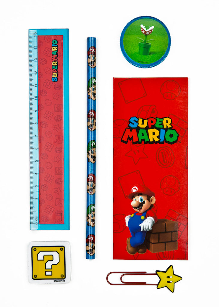 Boîte à crayons Super Mario avec contenu 7 pièces