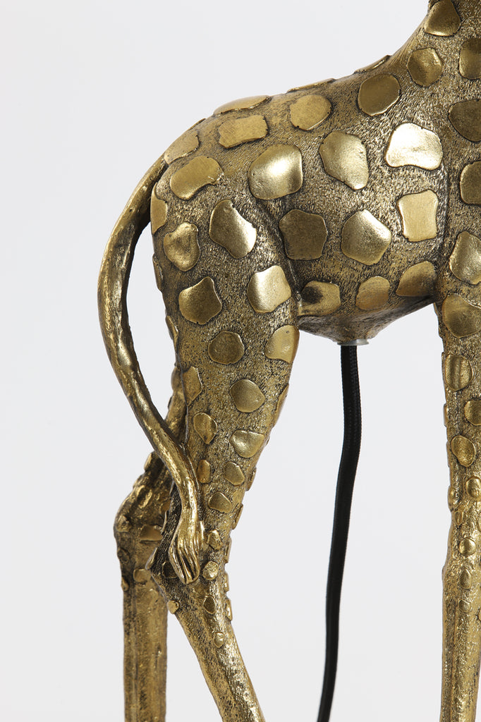 Light & Living - Tafellamp 'Giraffe' (Antique Bronze & Velvet Black)