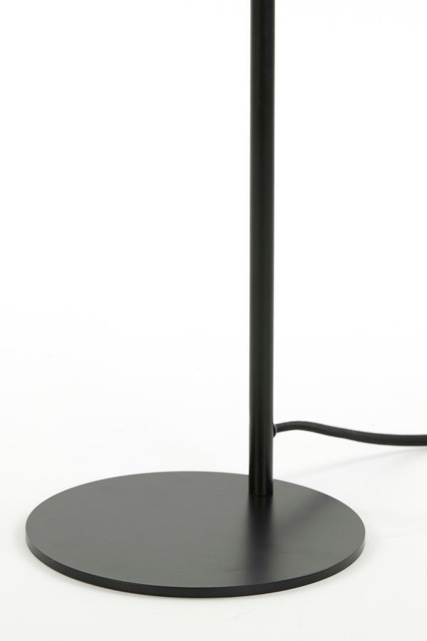 Light &amp; Living - Lampe de table 'Subar' (Noir Mat &amp; Verre Fumé)