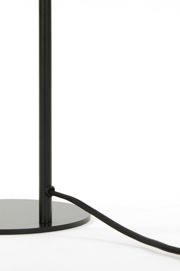 Light &amp; Living - Lampe de table 'Subar' (Noir Mat &amp; Verre Fumé)