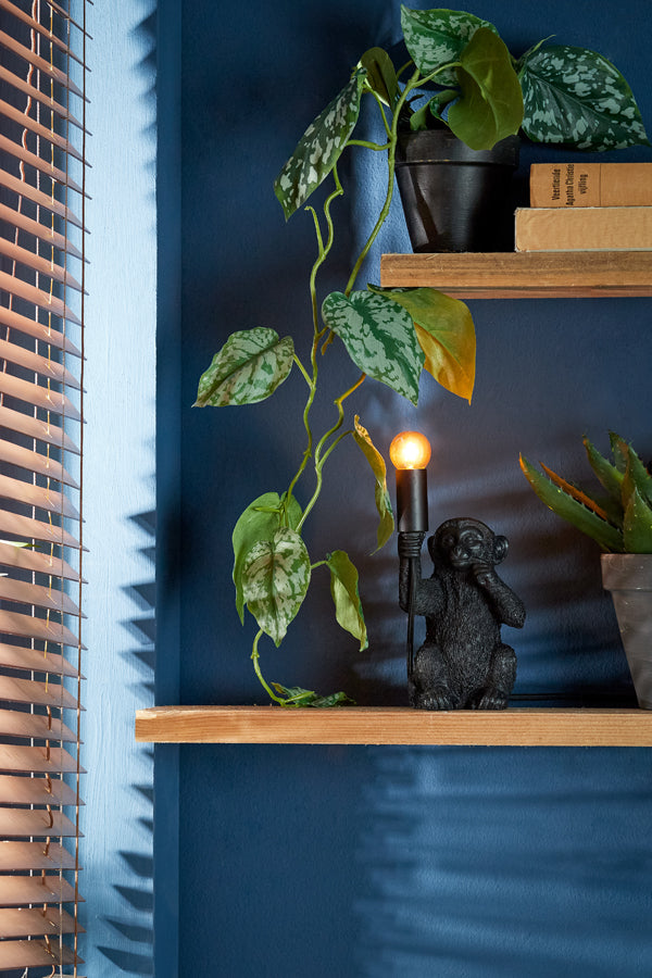 Light &amp; Living - Lampe de table 'Monkey' (Noir mat)