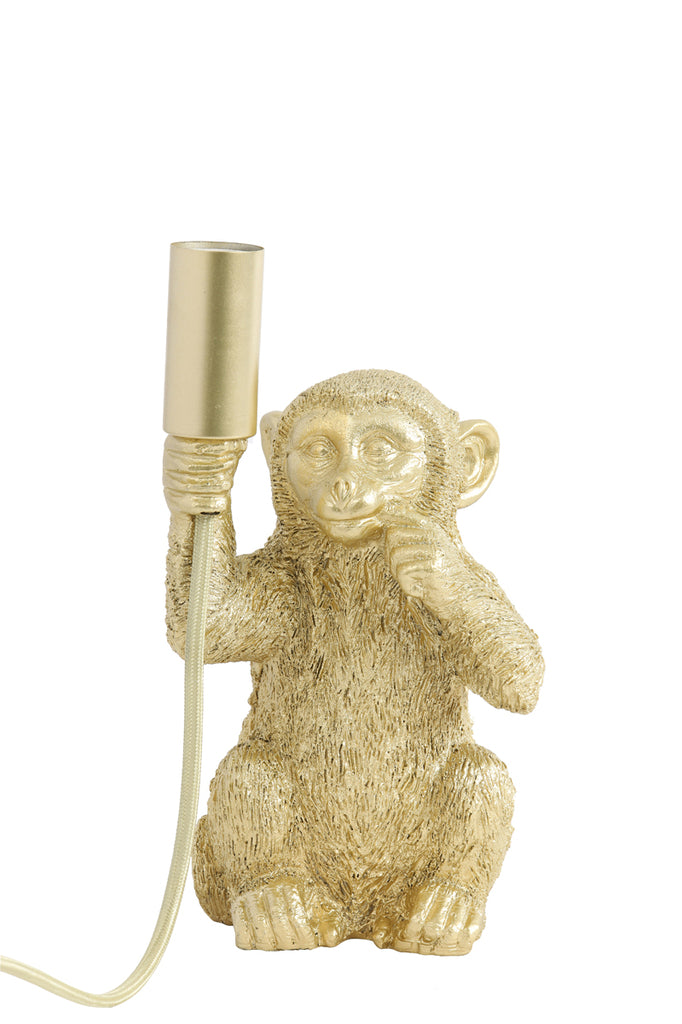 Light &amp; Living - Lampe de table 'Monkey' (Or Mat)