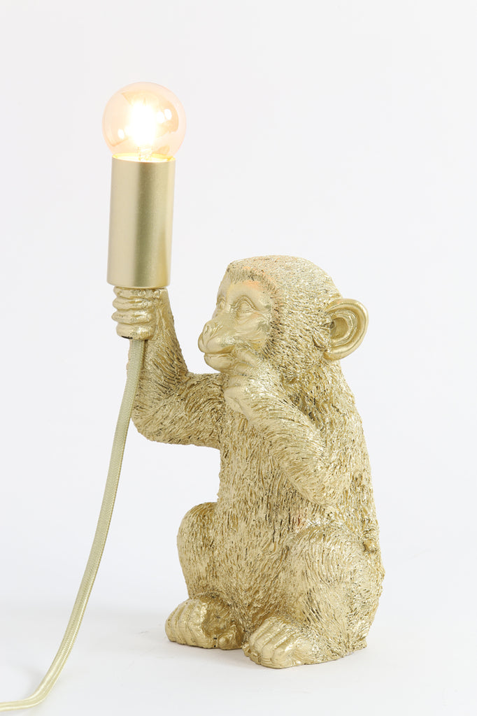 Light &amp; Living - Tischleuchte 'Monkey' (Mattgold)