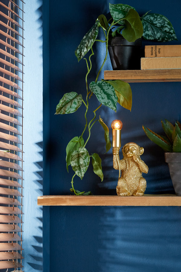 Light &amp; Living - Lampe de table 'Monkey' (Or Mat)