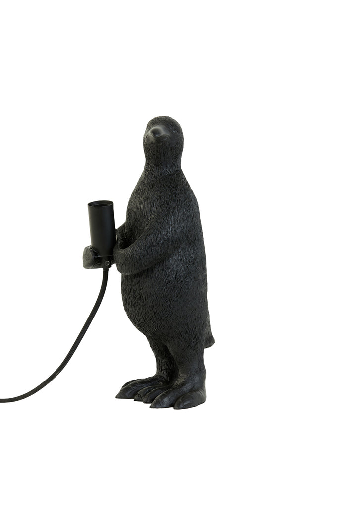 Light &amp; Living - Lampe de table 'Penguin' (Taille M, Noir Mat)