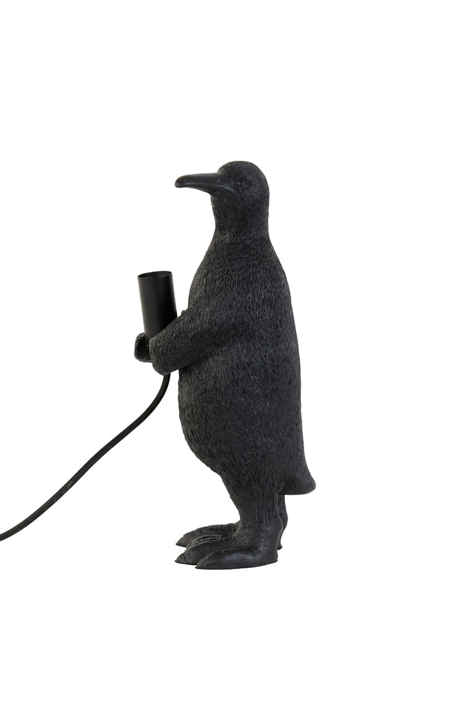 Light &amp; Living - Lampe de table 'Penguin' (Taille M, Noir Mat)