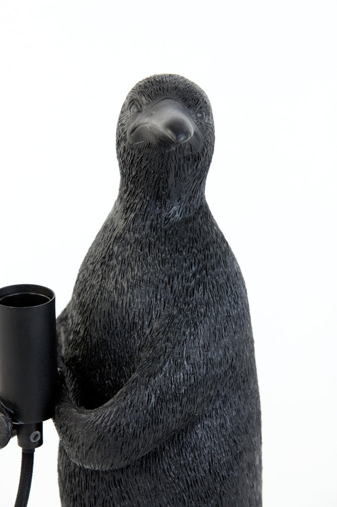 Light &amp; Living - Lampe de table 'Penguin' (Taille M, Noir Mat)