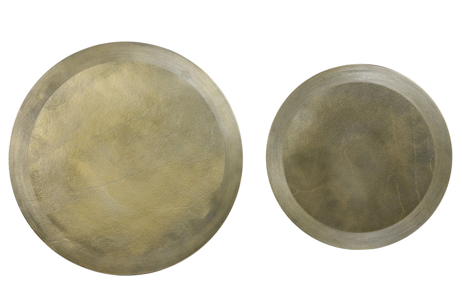 Light &amp; Living - Tables d'appoint 'Talca' (Lot de 2, Or Clair)