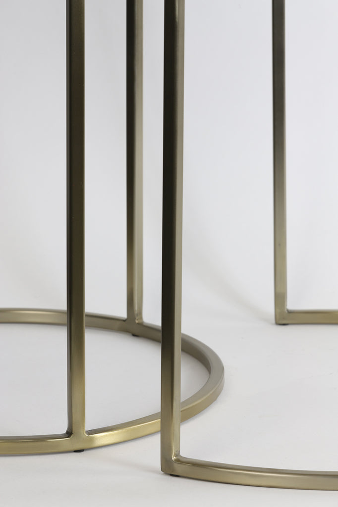 Light &amp; Living - Tables d'appoint 'Talca' (Lot de 2, Or Clair)