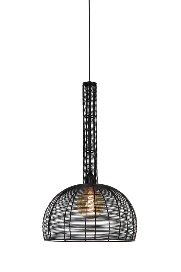 Light &amp; Living - Lampe suspendue 'Tartu' (Taille L, Noir Mat)