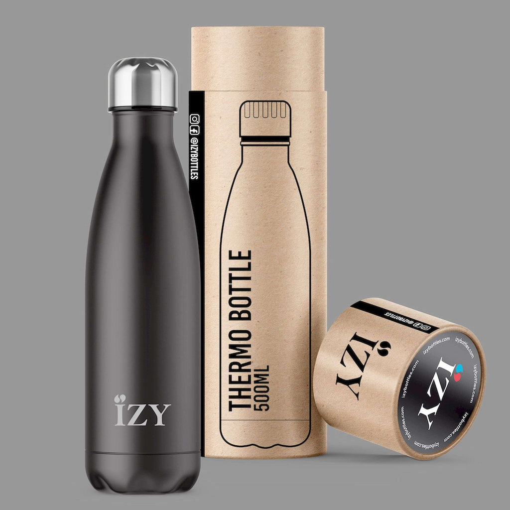 IZY Bottles - Thermosfles 'Mat' (500ml, Zwart)