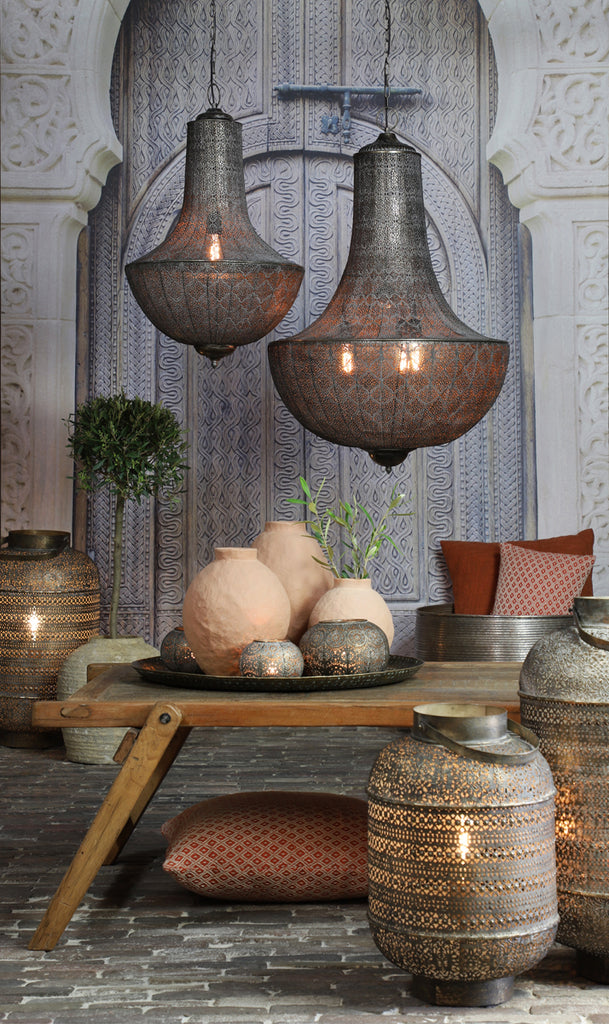 Light &amp; Living - Lampe de table 'Udupi' (Taille M, Marron Doré)