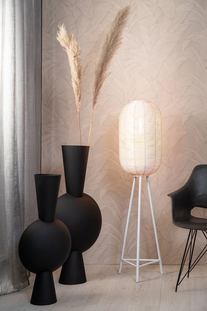 Light &amp; Living - Vase 'Kavandu' (60 cm de haut, Noir Mat)