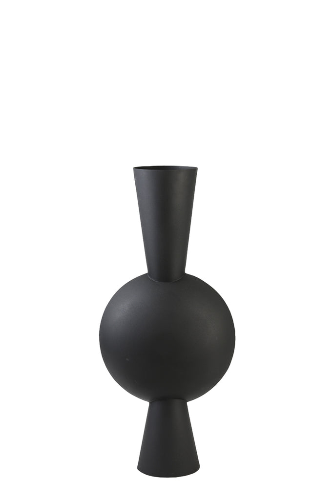 Light &amp; Living - Vase 'Kavandu' (81 cm de haut, Noir Mat)