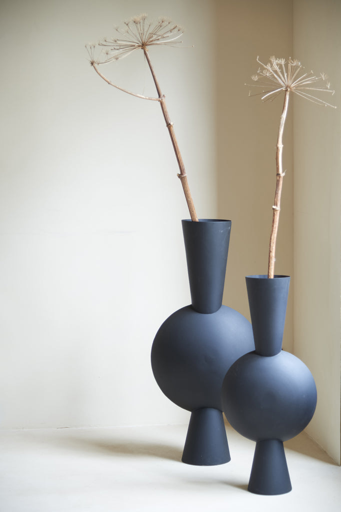 Light &amp; Living - Vase 'Kavandu' (81 cm de haut, Noir Mat)