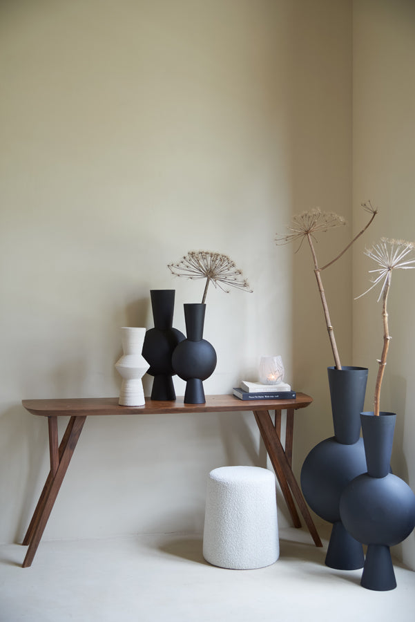 Light &amp; Living - Vase 'Kavandu' (81 cm de haut, Noir Mat)