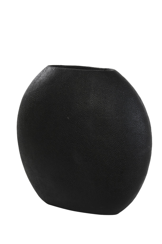 Light &amp; Living - Vase 'Rayskin' (Taille L, Noir Mat)