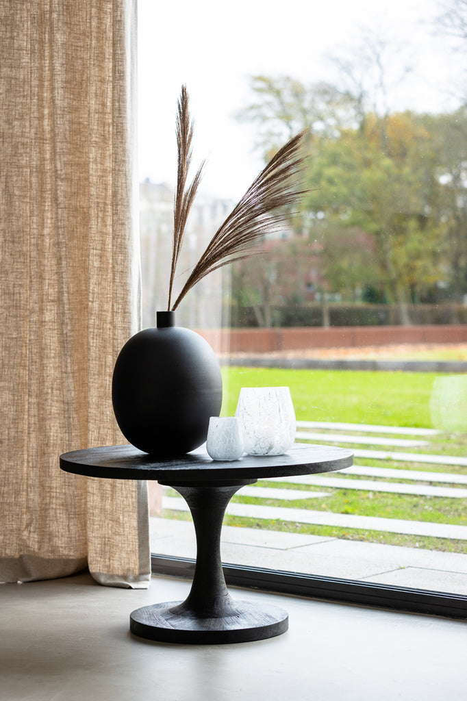 Light &amp; Living - Vase 'Binco' (Taille M, Noir Mat)