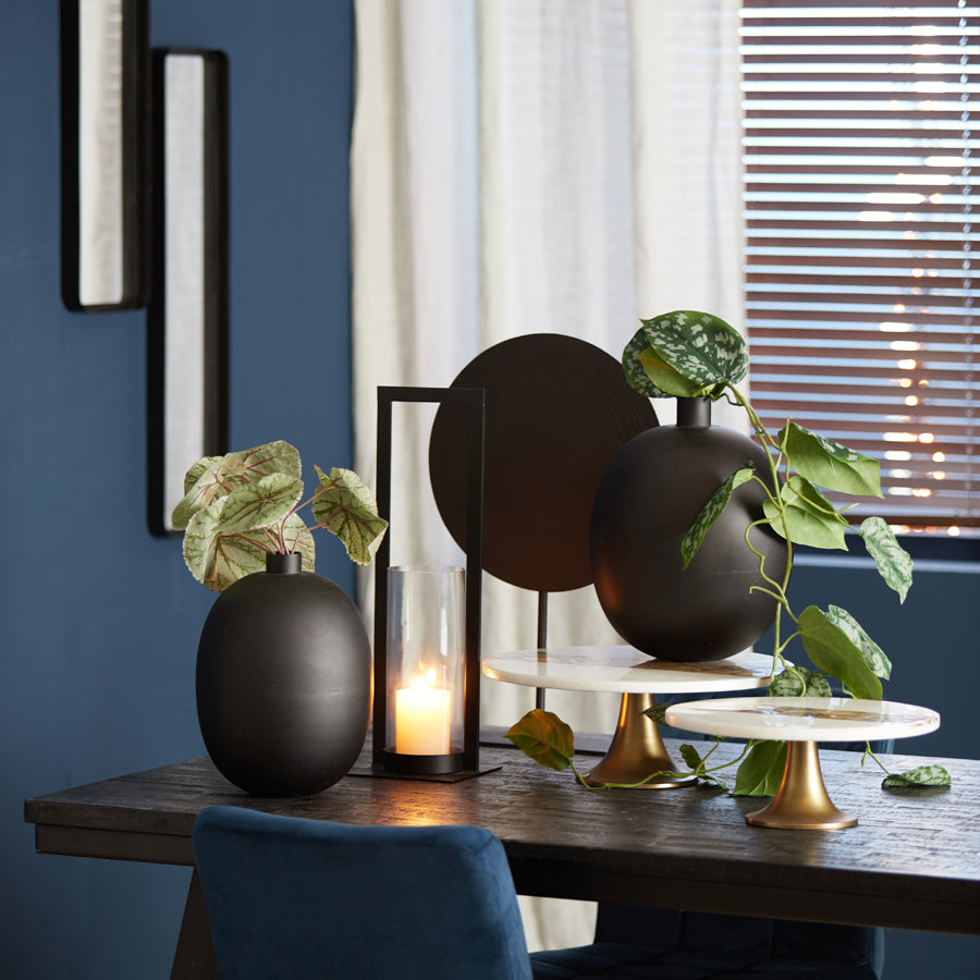 Light &amp; Living - Vase 'Binco' (Taille M, Noir Mat)