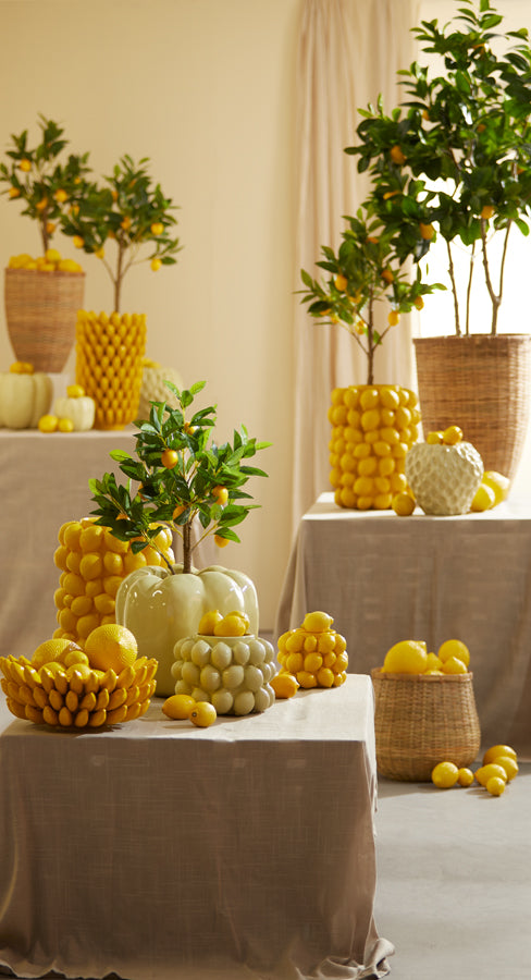 Light &amp; Living - Vase 'Citron' (Jaune)