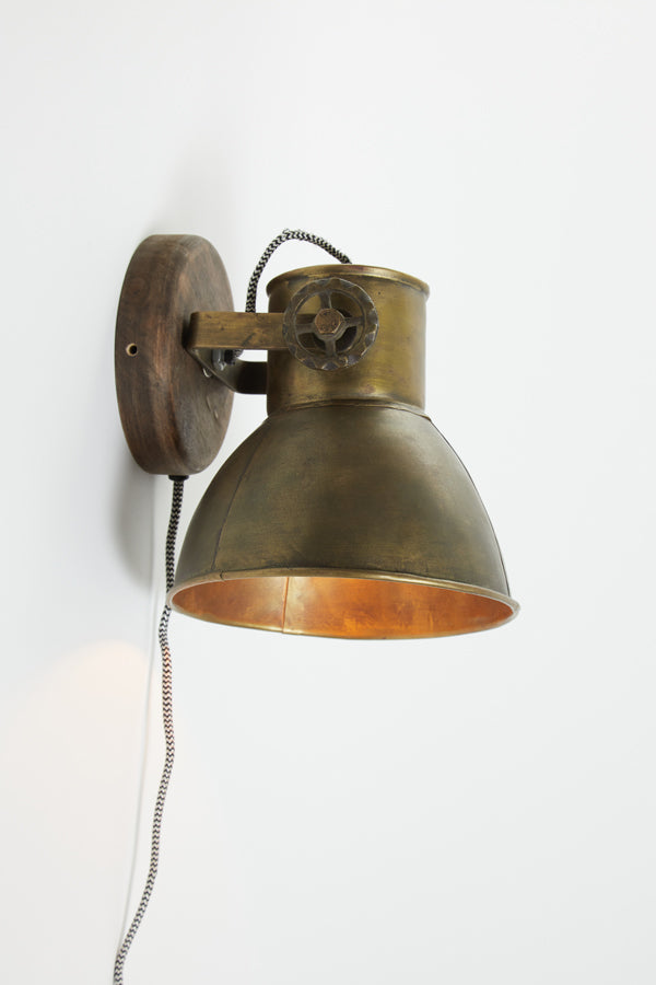 Light &amp; Living - Applique 'Elay' (Bois, Marron et Bronze Antique)