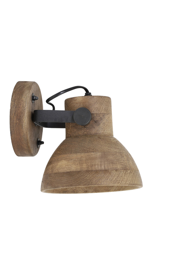 Light & Living - Wandlamp 'Ilanio' (Hout, Bruin & Matzwart)