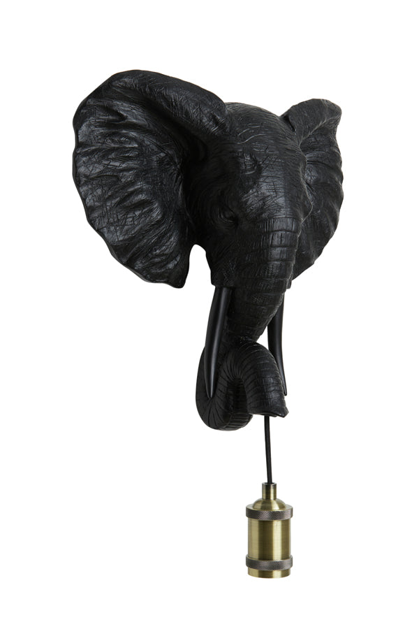 Light & Living - Wandlamp 'Elephant' (Matzwart)