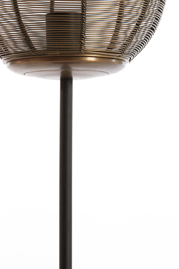 Light &amp; Living - Lampe de table 'Yaelle' (Taille L, Bronze Antique &amp; Noir Mat)