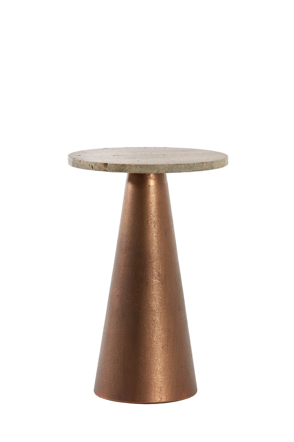 Light &amp; Living - Table d'appoint 'Ynez' (Brun Cuivre)