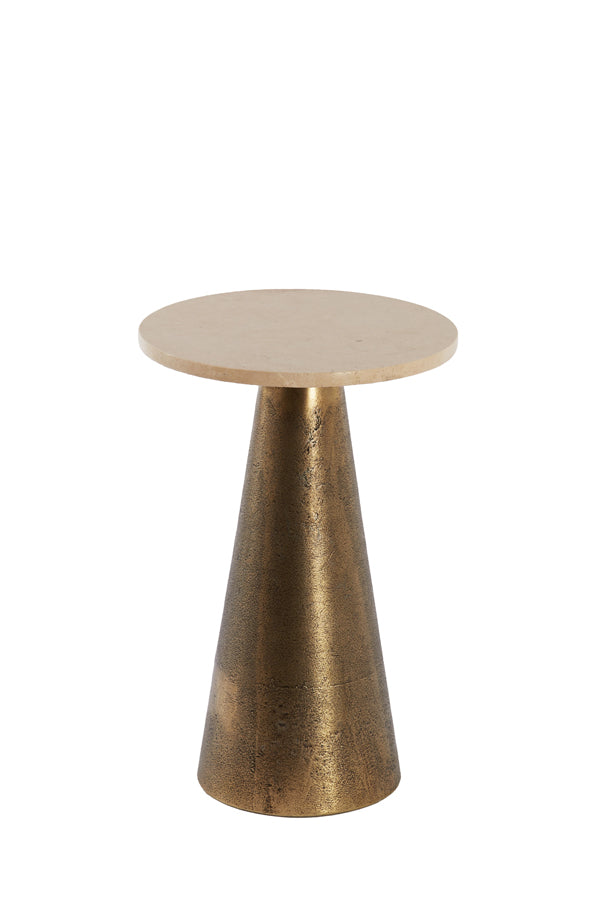 Light &amp; Living - Table d'appoint 'Ynez' (Sable &amp; Bronze Antique)