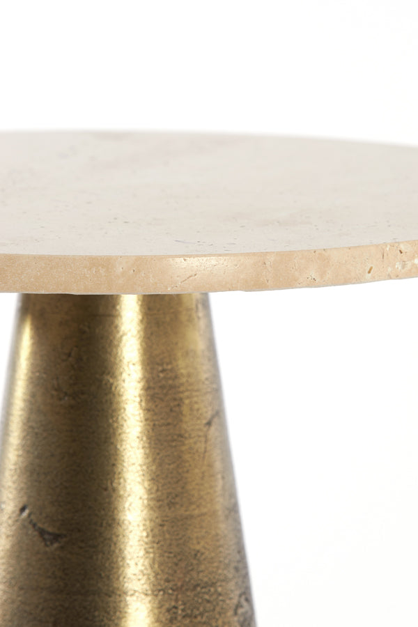 Light &amp; Living - Table d'appoint 'Ynez' (Sable &amp; Bronze Antique)