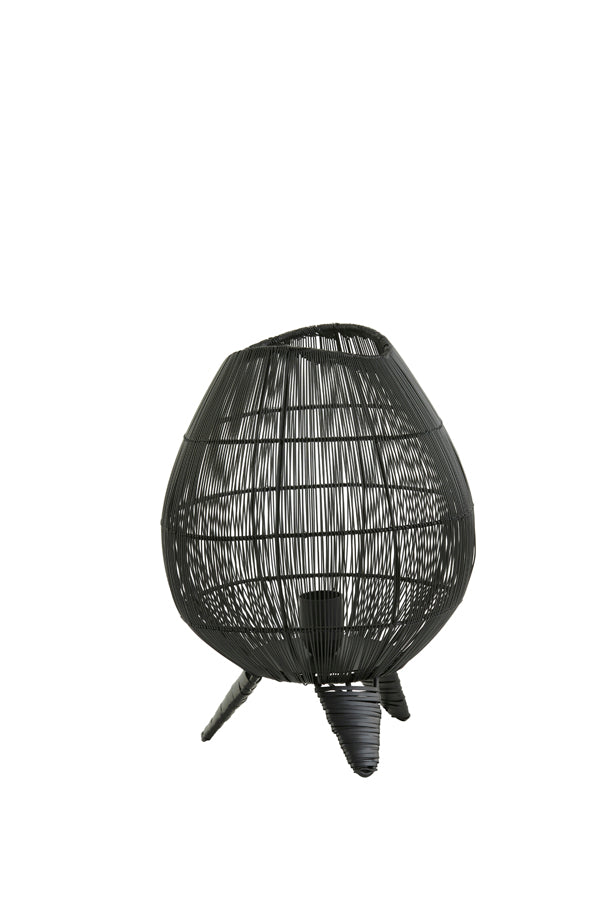 Light &amp; Living - Lampe de table 'Yumi' (Taille S, Noir Mat)