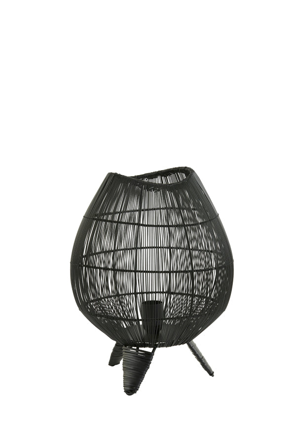 Light &amp; Living - Lampe de table 'Yumi' (Taille S, Noir Mat)