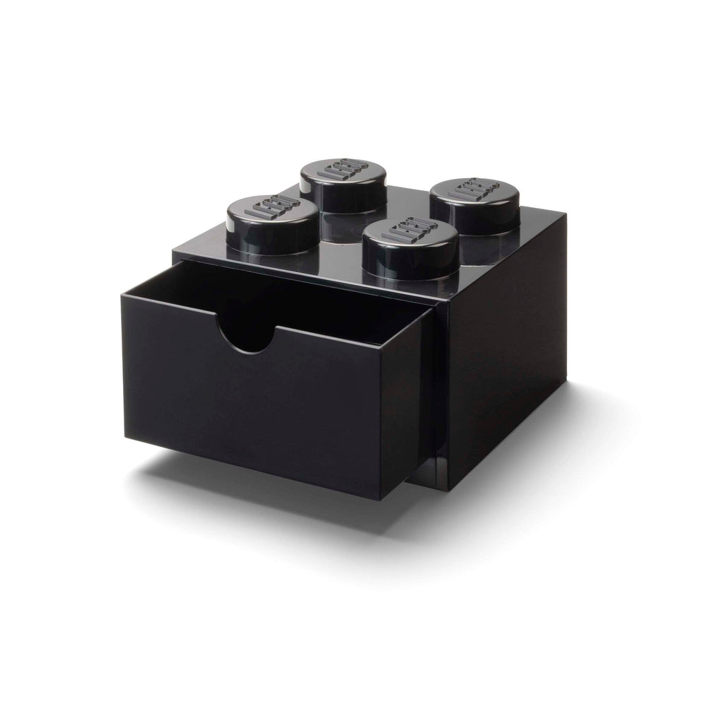 Lego - Opbergbox 'Brick 4' (Met lade, Zwart)