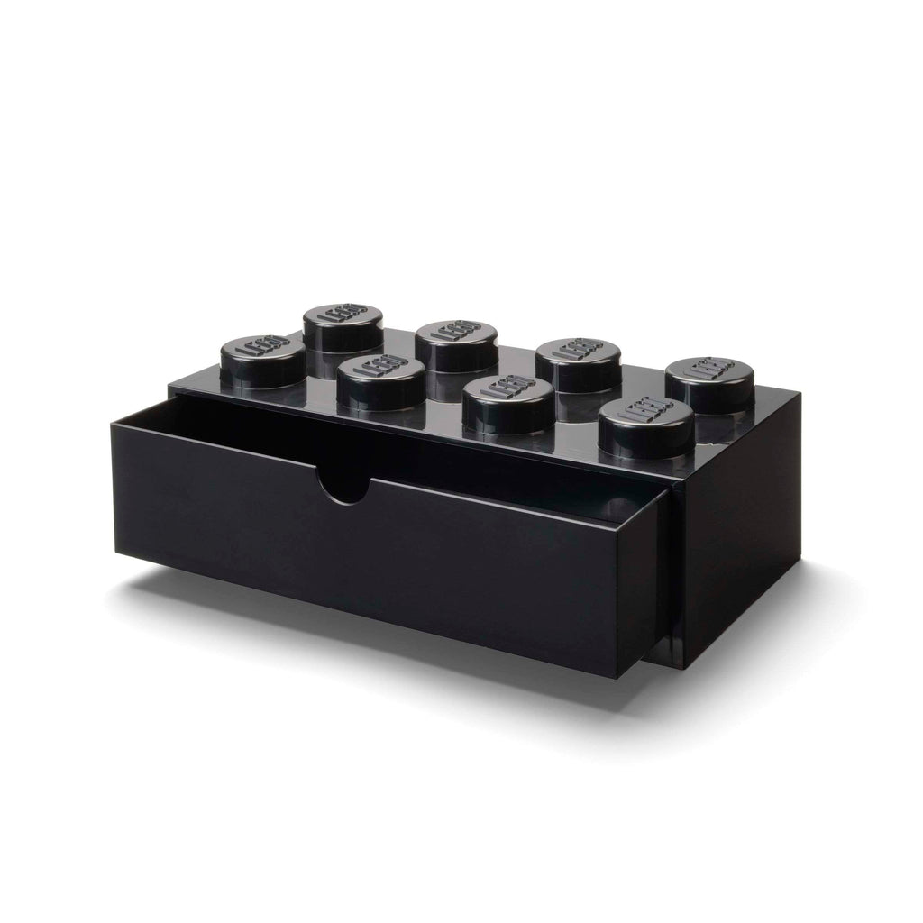 Lego - Opbergbox 'Brick 8' (Met lade, Zwart)