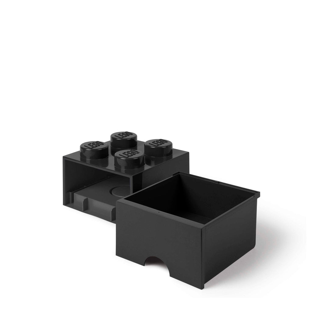 Lego - Opbergbox 'Brick 4' (Met lade, Zwart)