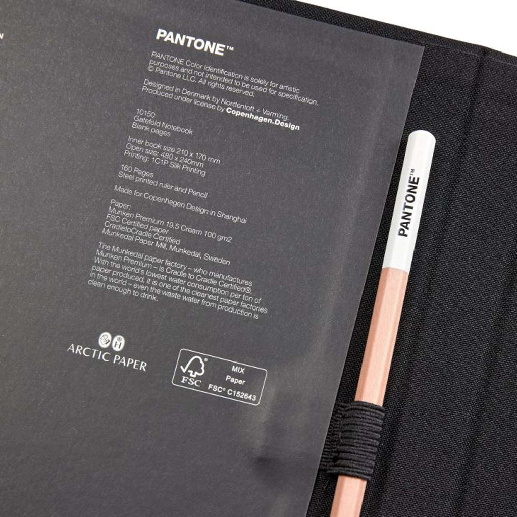Copenhagen Design - Notitieboek 'Pantone' (Gelinieerd, Met potlood, Black 419 C)