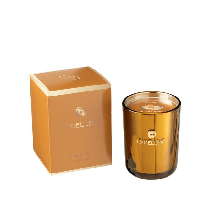 J-Line - Bougie parfumée 'Excellent' (50 heures de combustion) - Ocre (S)