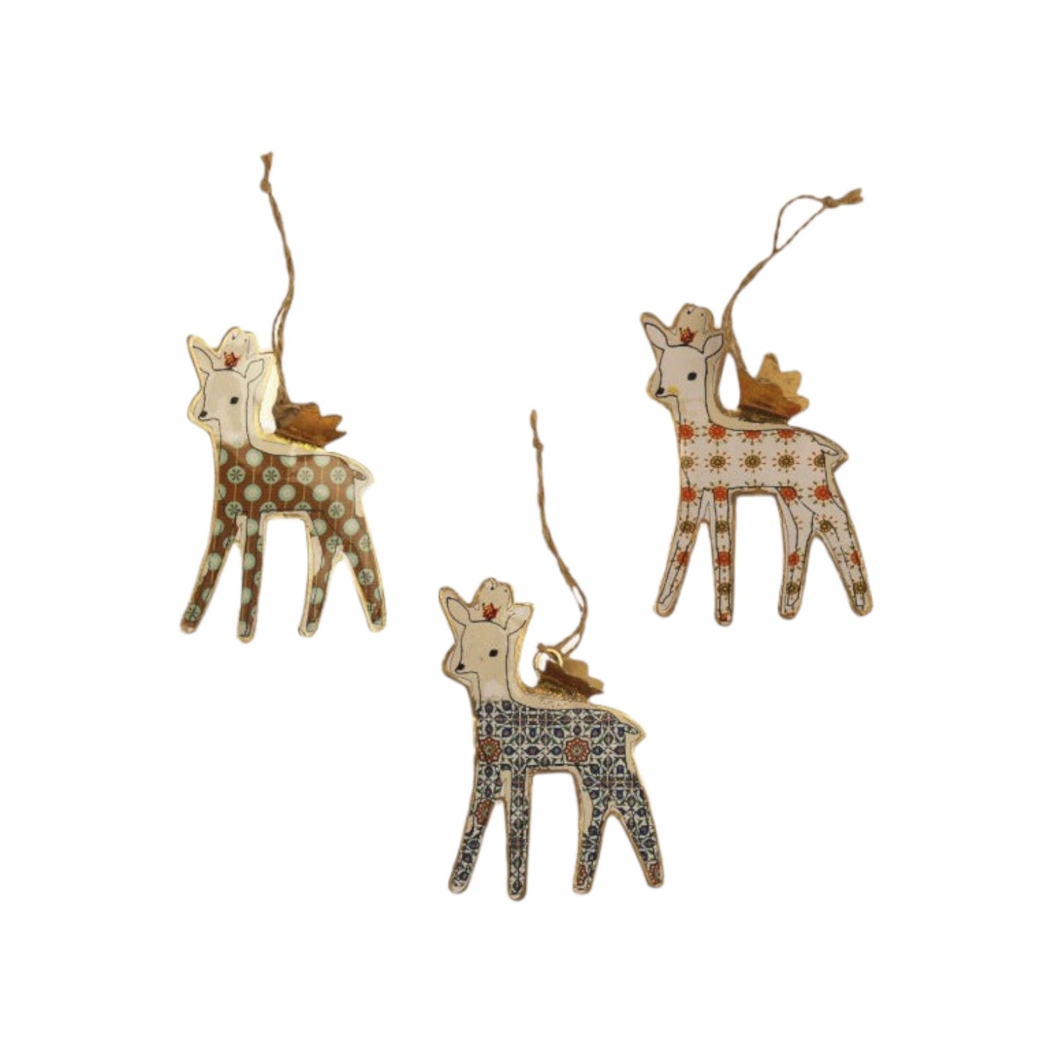 Imbarro - Decoratieve hangers 'Reindeers Samuel' (Set van 3)