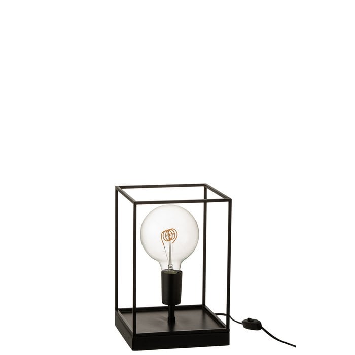 J-Line - Lampe de table rectangulaire 'Frame' (Noir, Taille S)