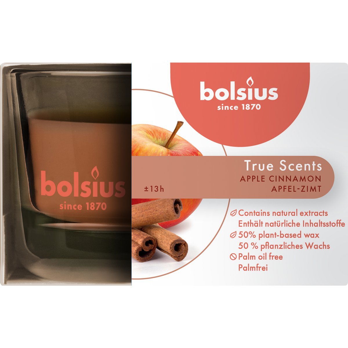 Bolsius - Geurkaars 'True Scents' (50cm, Apple Cinnamon)