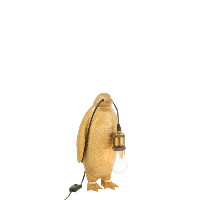 J-Line - Tafellamp 'Pinguïn' (Goud, Maat S)