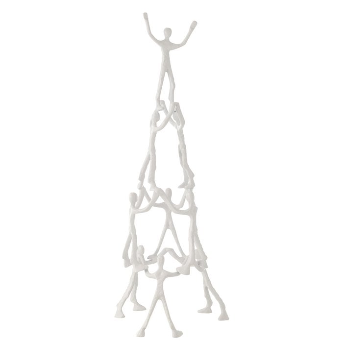 J-Line - Decoratief figuur 'Piramide' (Wit)