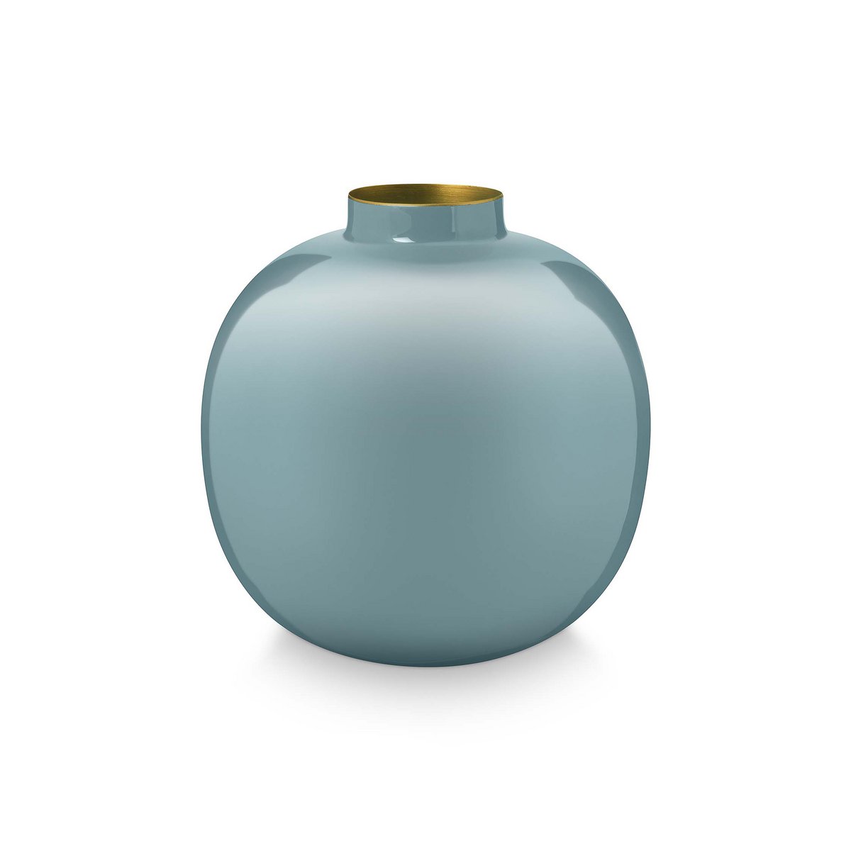 Pip Studio - Vase en métal 'Pip' (Bleu clair, 23 cm)