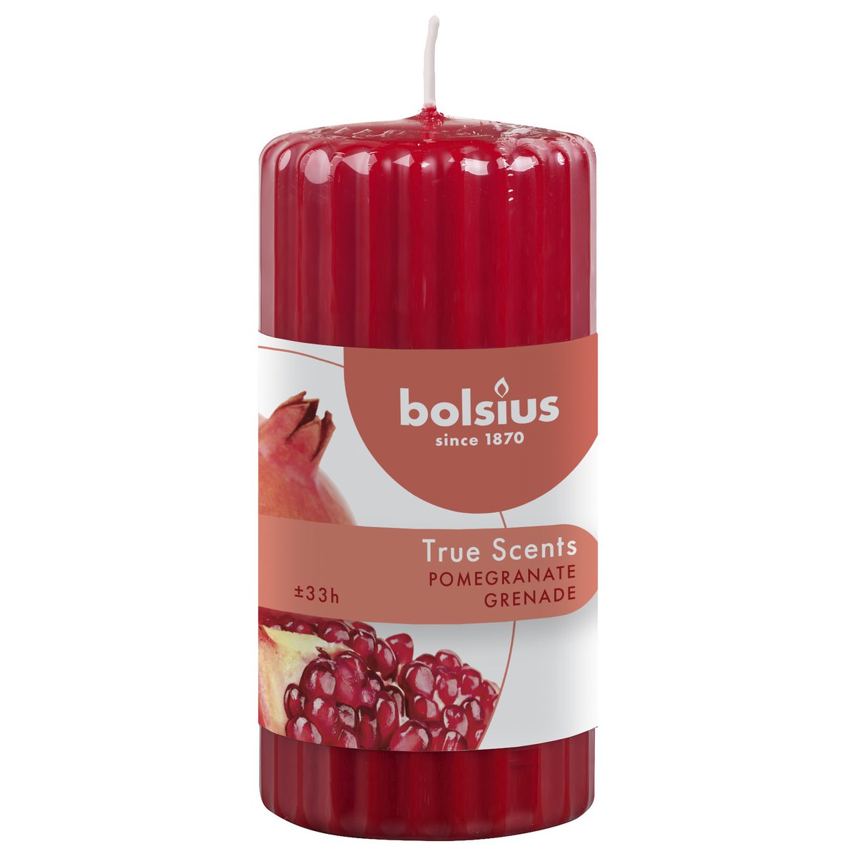Bolsius - Stompkaars 'True Scents' (120cm, Pomegranate)